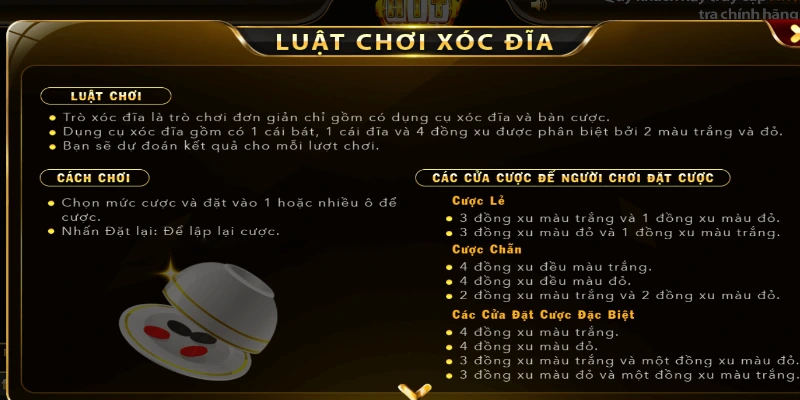 Tham gia chơi Xóc đĩa tại HITCLUB quá đơn giản